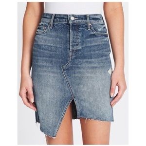 Mother Denim The Tomcat Slide Mini Fray Skirt Size 26